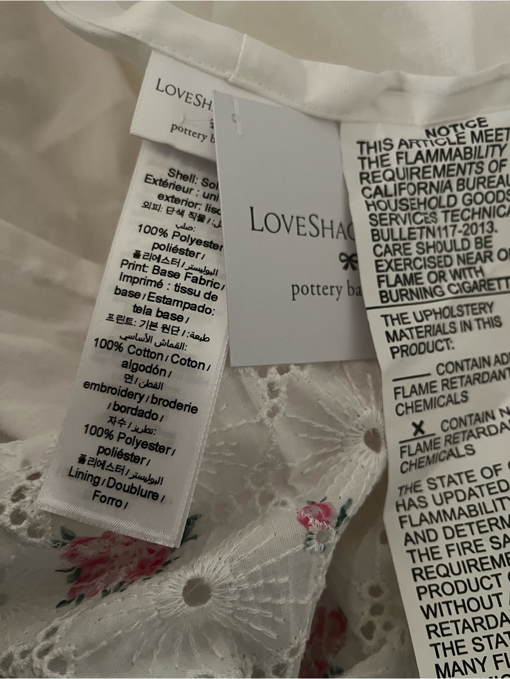 NWT LoveShackFancy Floral Bow Stool cover - Picture 7 of 11